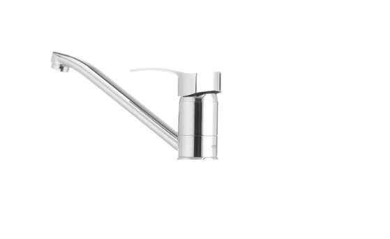 Смеситель для кухни Cron FOCUS-4 с коротким изливом однорычажный цинковый сплав Хром (b-CR0017) - фото 4