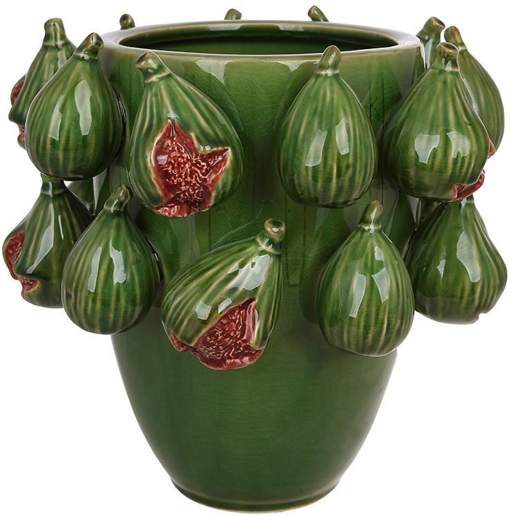 Ваза керамическая Figs Ø 25,5х26 см Зеленый Ваза керамическая Figs Ø 25,5х26 см Зеленый