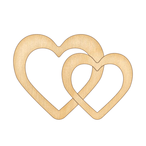 Заготовка из фанеры №113 Набор сердец-2 (5559)