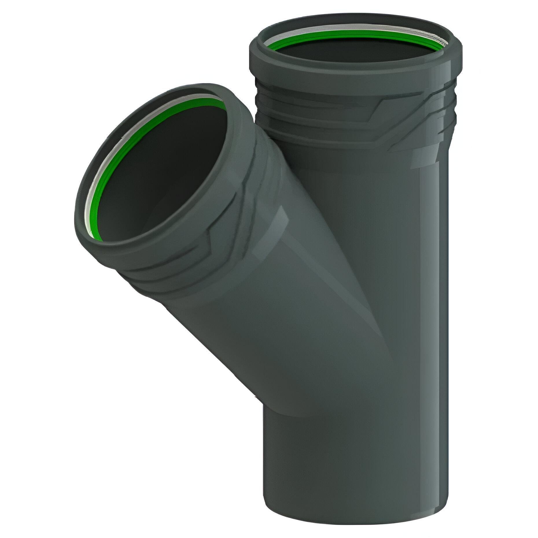 Тройник канализационный ASG HTR 6540658 110х110x45° (45338)