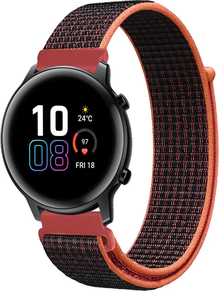 Ремешок нейлоновый Sport Loop для Honor Magic Watch 2 42 мм Black/Red (15778-44)