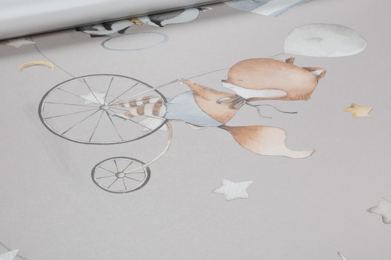 Обои флизелиновые RASCH Kids World 2 301939 Декор винил горячего тиснения 0,53х10,05 м Серый