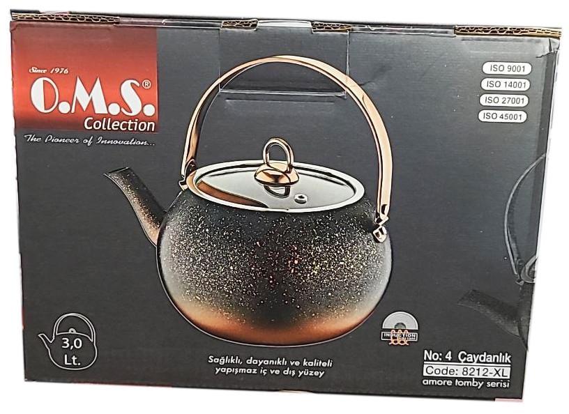 Чайник O.M.S. Collection 8212-XL 3 л Чорно-золотий (1936358531) - фото 10 Чайник O.M.S. Collection 8212-XL 3 л Чорно-золотий (1936358531) - фото 10