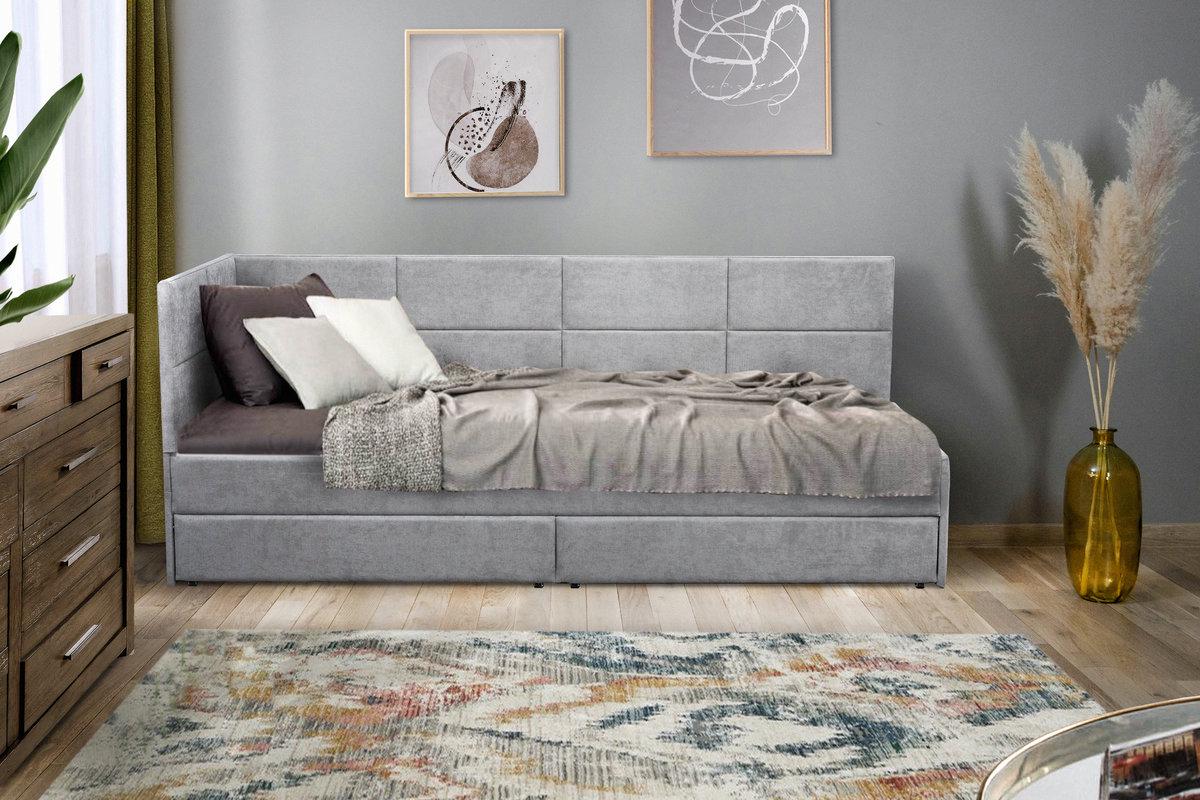 Кровать Камелот Угол-7 Аляска 05 800х2000 мм Серый (А0058923) - фото 2 Кровать Камелот Угол-7 Аляска 05 800х2000 мм Серый (А0058923) - фото 2