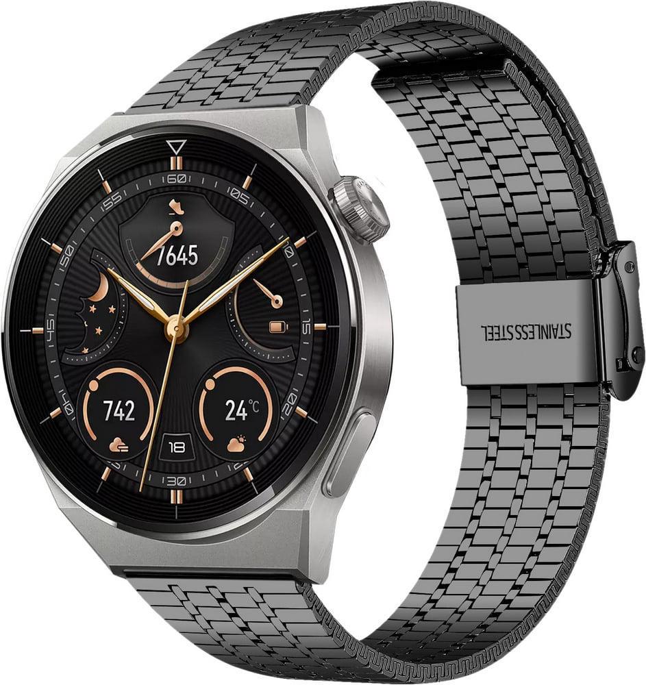 Браслет металлический Counic для Huawei Watch GT3 Pro 46 мм Black (37315-2B)
