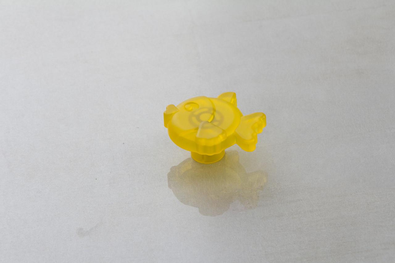 Мебельная ручка Poliplast Рыбка РП-27 Прозрачный желтый (16083)