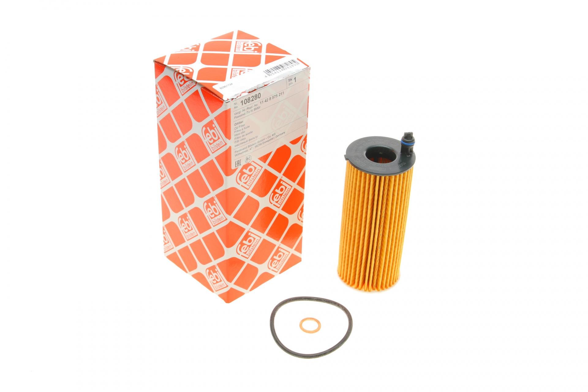 Фильтр масляный FEBI BILSTEIN для BMW 1 F21/3F30/G20/5F10/G30/7G11/G12 12- B37/B38/B47/B48- (108280)