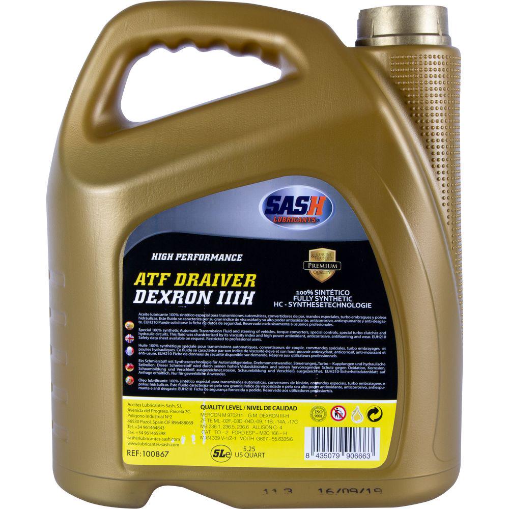 Трансмісіне мастило SASH ATF DRAIVER DEXRON III-H 5 л (55252) - фото 3 Трансмісіне мастило SASH ATF DRAIVER DEXRON III-H 5 л (55252) - фото 3