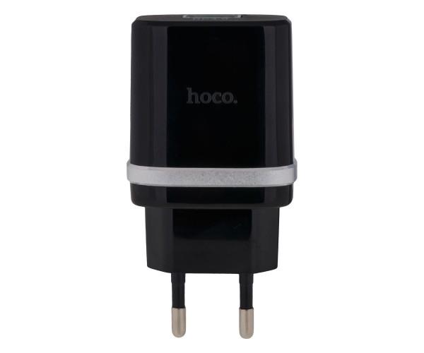 Пристрій зарядний мережевий Hoco C12Q QC 3.0 Micro 18W 3A Black Пристрій зарядний мережевий Hoco C12Q QC 3.0 Micro 18W 3A Black