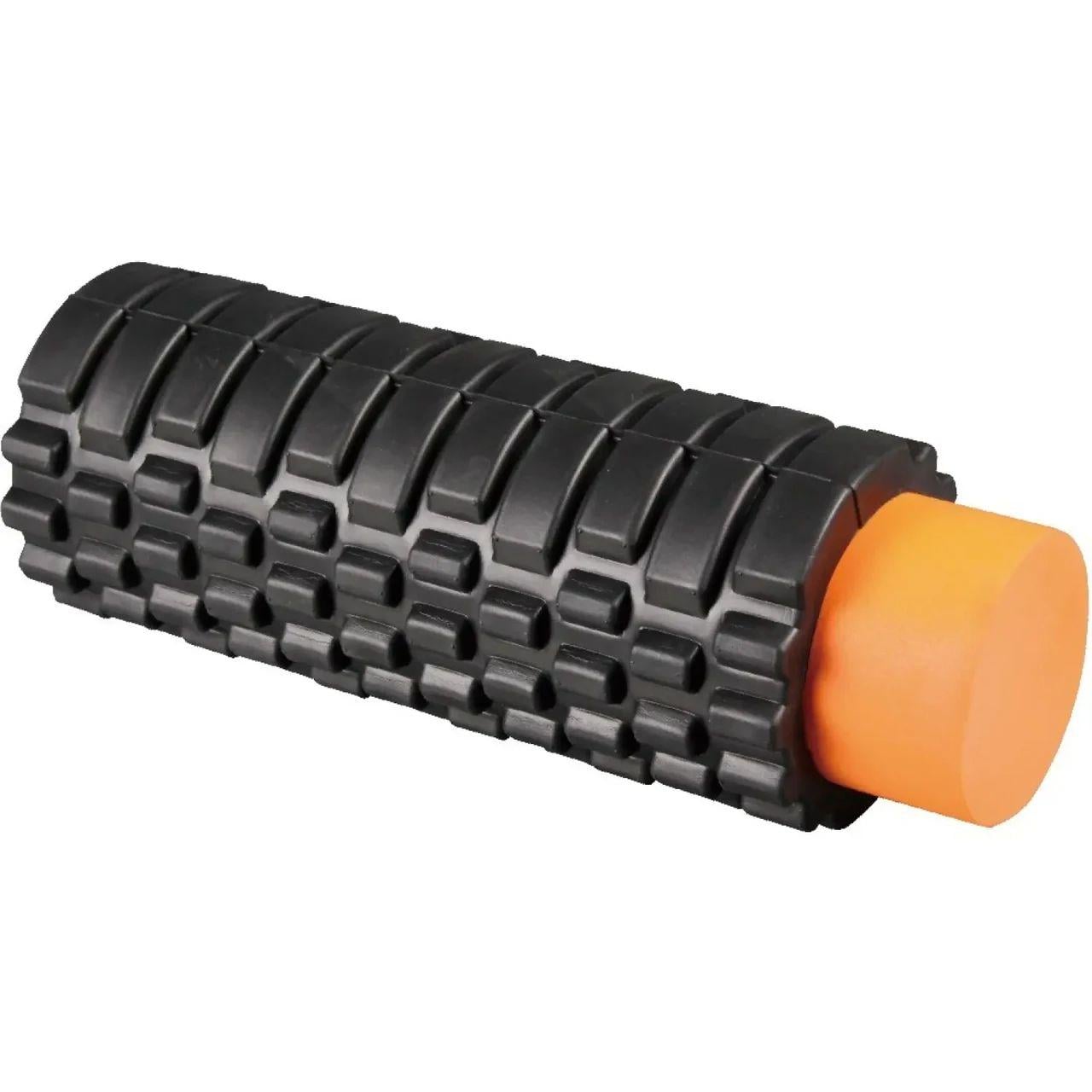 Ролер для занять йогою та пілатесом Ecofit MDF028 Eva 33х14 см подвійний рифлений Чорний (2894450614)