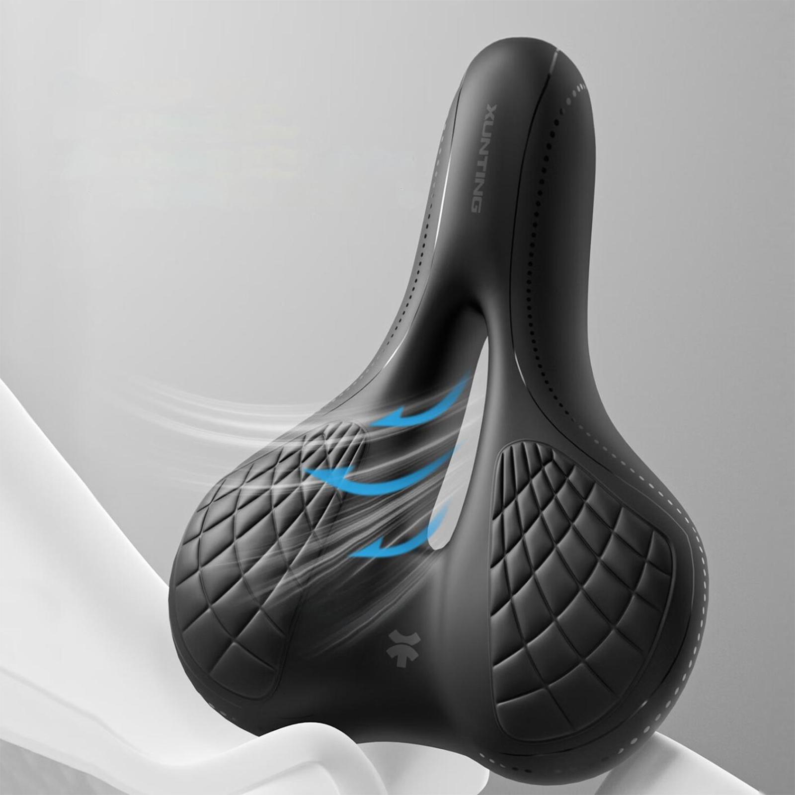 Сідло для велосипеда з блимавкою ергономічне XunTing SAD-9439 Чорний (XT-SAD9439-7018) - фото 3 Сідло для велосипеда з блимавкою ергономічне XunTing SAD-9439 Чорний (XT-SAD9439-7018) - фото 3