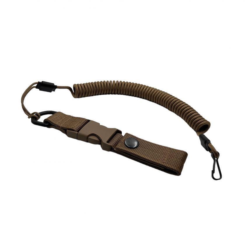 Тренчик страховочный с карабином и быстросъемным креплением на пояс паракорд Коричневый (21542703) - фото 2 Тренчик страховочный с карабином и быстросъемным креплением на пояс паракорд Коричневый (21542703) - фото 2