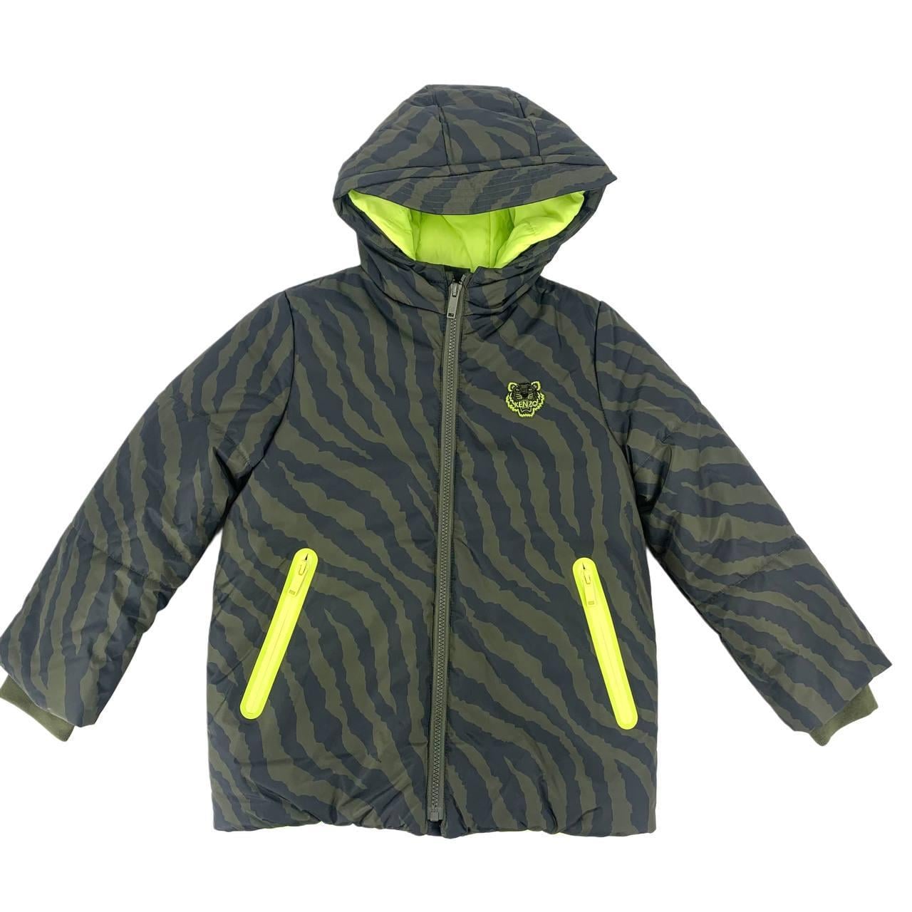 Куртка KENZO Kids 8 лет 128 см. Хаки/Лайм (26077)