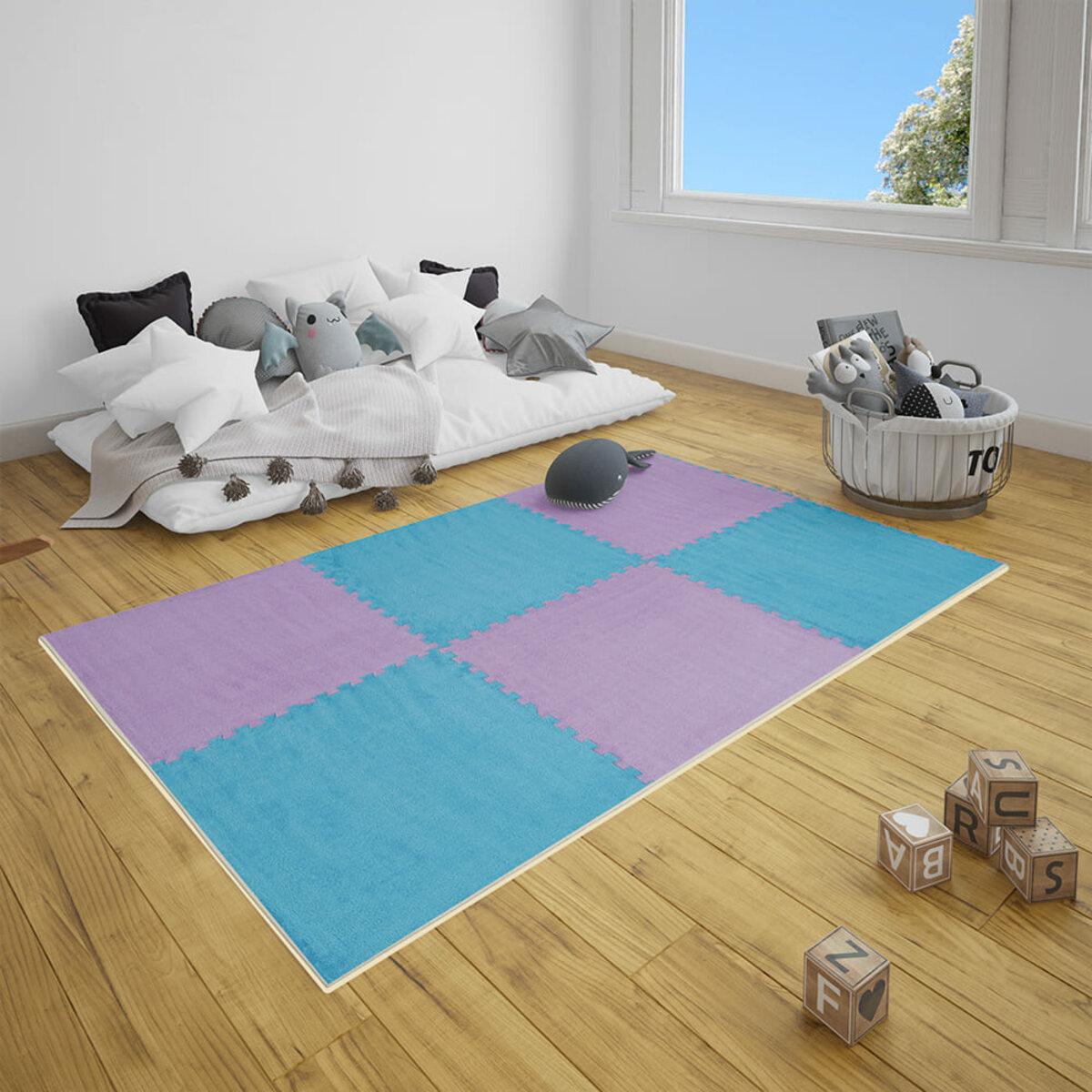 Підлога-пазл плюшевий 60х60х1 см Блакитний (D SW-00002091) - фото 8 Підлога-пазл плюшевий 60х60х1 см Блакитний (D SW-00002091) - фото 8