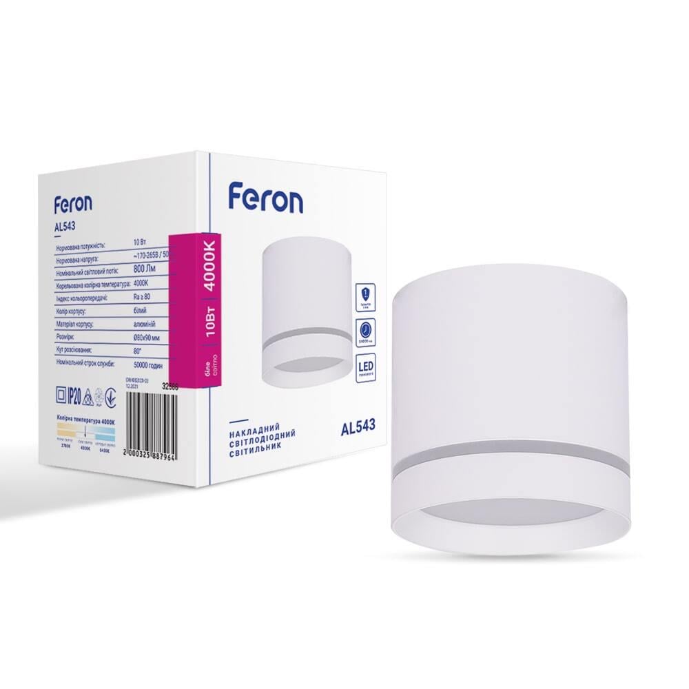 Светильник светодиодный Feron AL543 10 Вт 4000K Белый (15083)