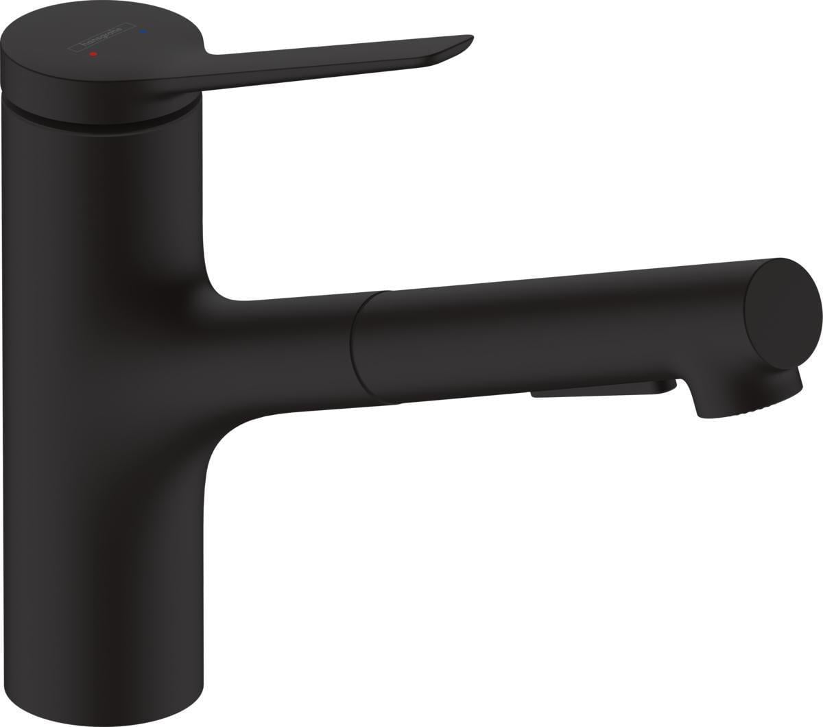 Смеситель кухонный для мойки Hansgrohe Zesis M33 KM150 матовый Черный (ERC-74800670)