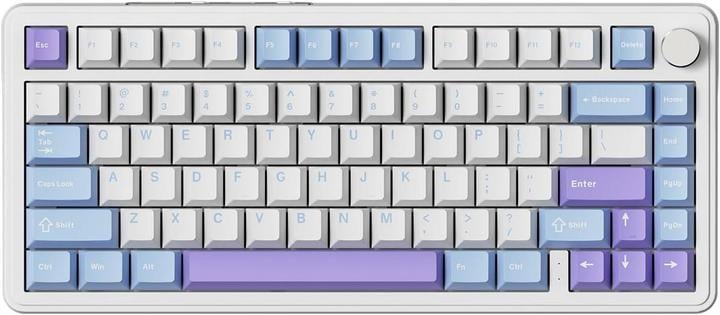 Клавіатура ігрова attack shark X85 HOT-SWAP бездротова/механічна/RGB-підсвічування Purple/White (28749743)