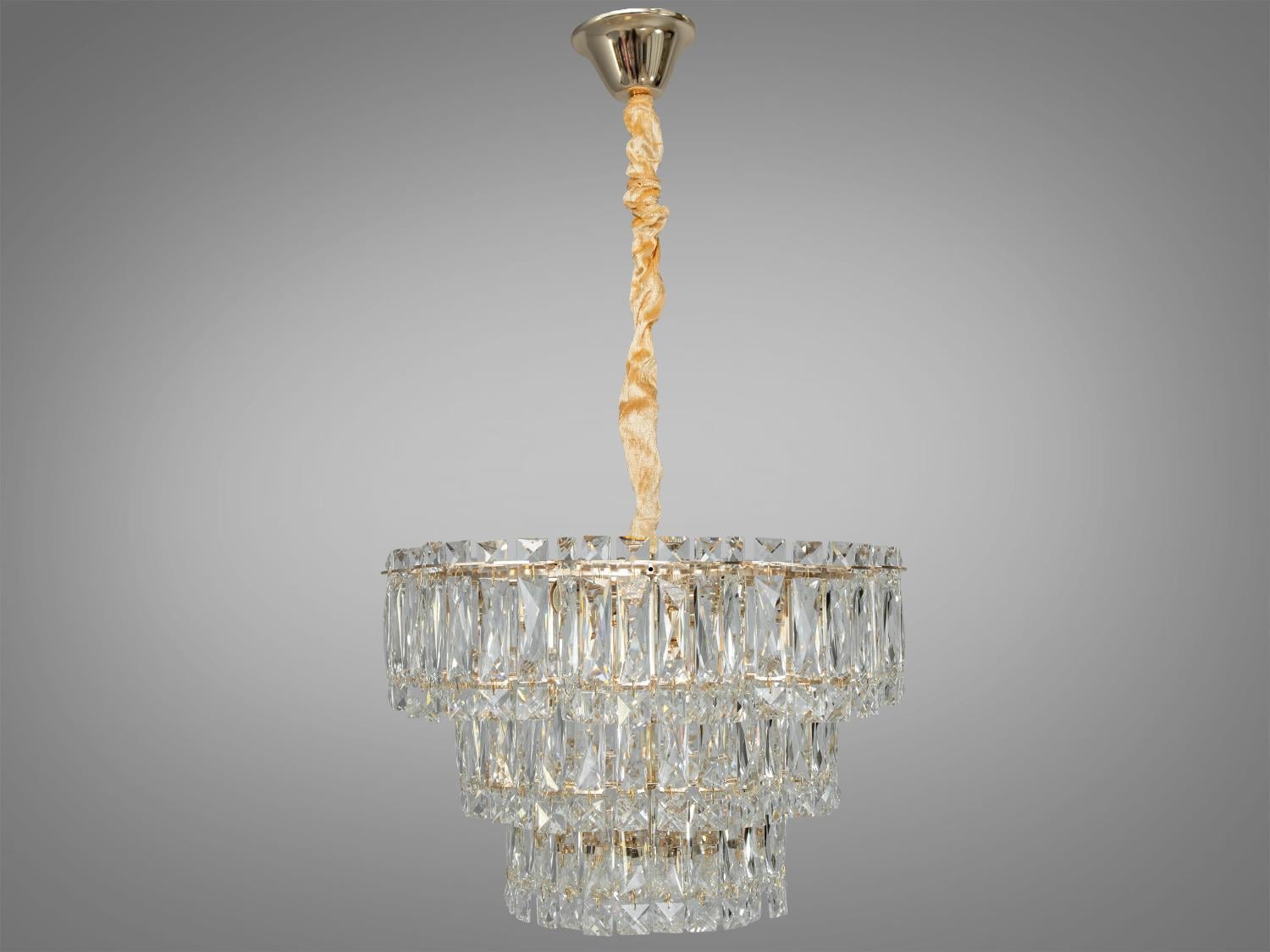 Люстра сучасна кришталева Diasha 310-450GD Золотий