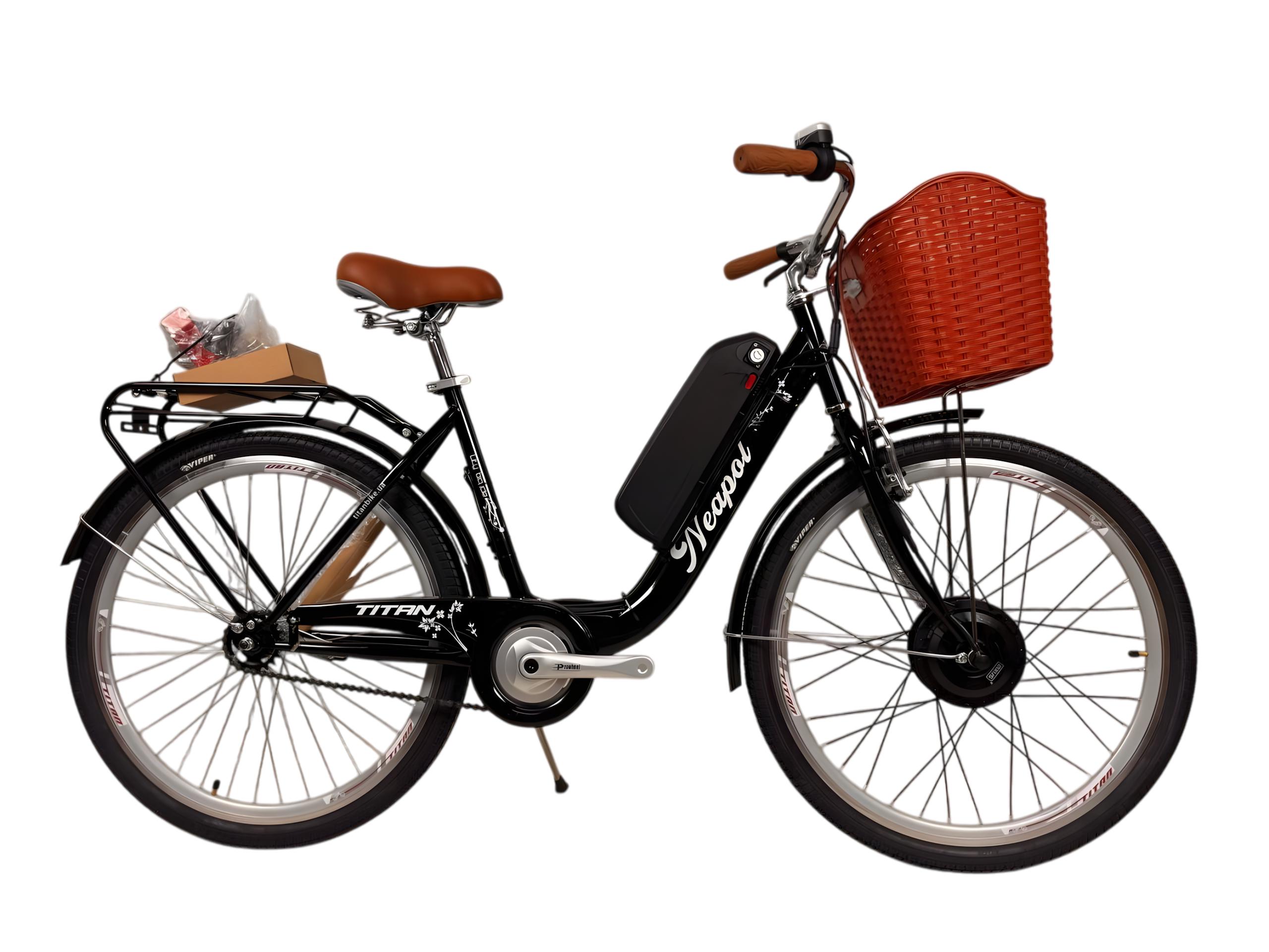 Электровелосипед Titan Neapol 26" 18" передний 500 W 48 V 10 Ah Черный