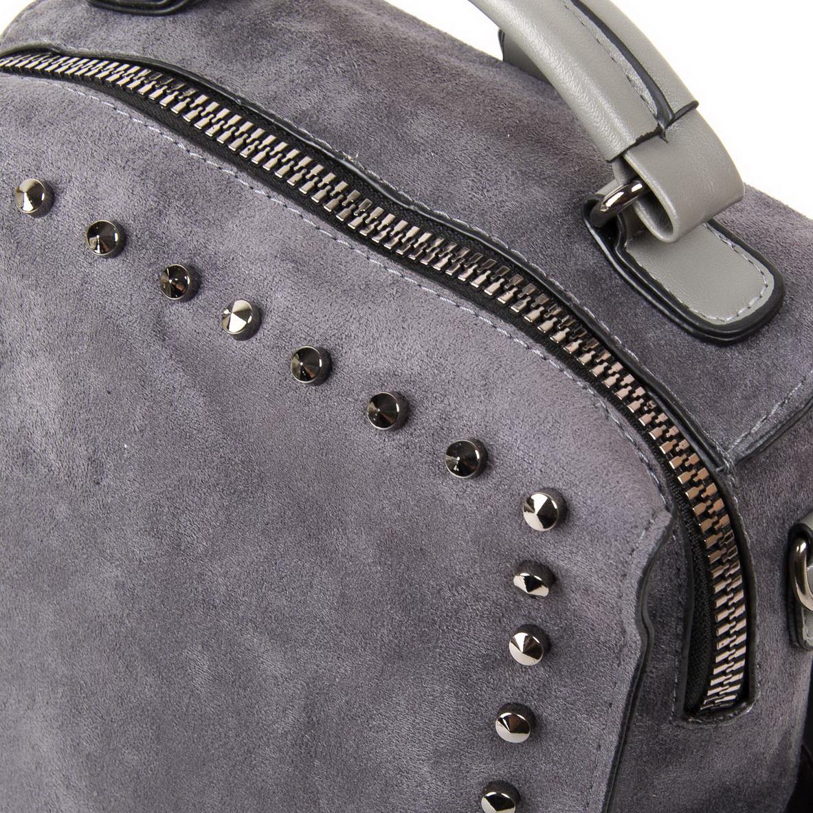 Женская модельная сумка-рюкзак из замша Fashion 11045 Серый - фото 3