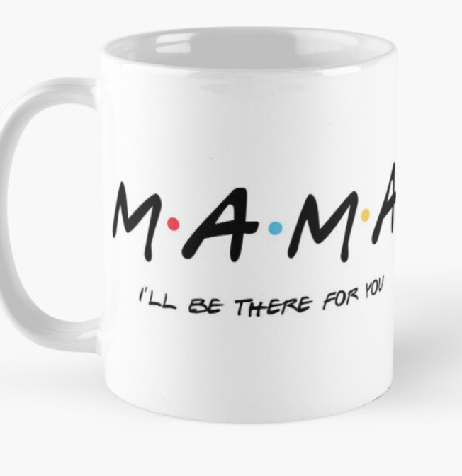 Чашка керамічна з принтом "Мама" Friends 330 мл Білий (МАМА34Ч)