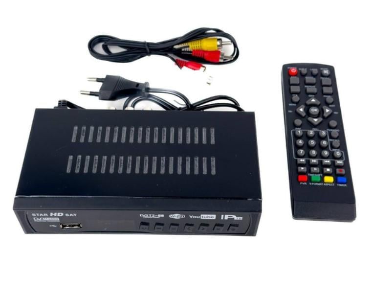 Приставка цифрова T2 Star 8000 HD Sat DVB-USB HDMI з пультом Чорний (2390000007)