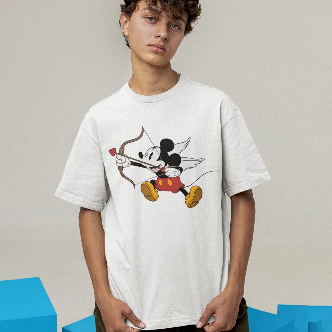 Футболка унисекс Mickey Mouse Amour wht L Белый (32697616)
