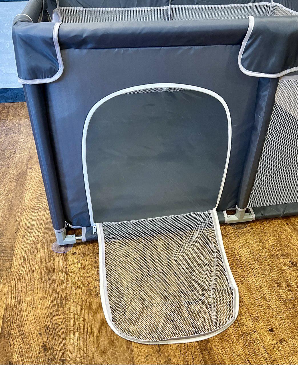 Манеж детский игровой 120х120 см Серый (MG08) - фото 2