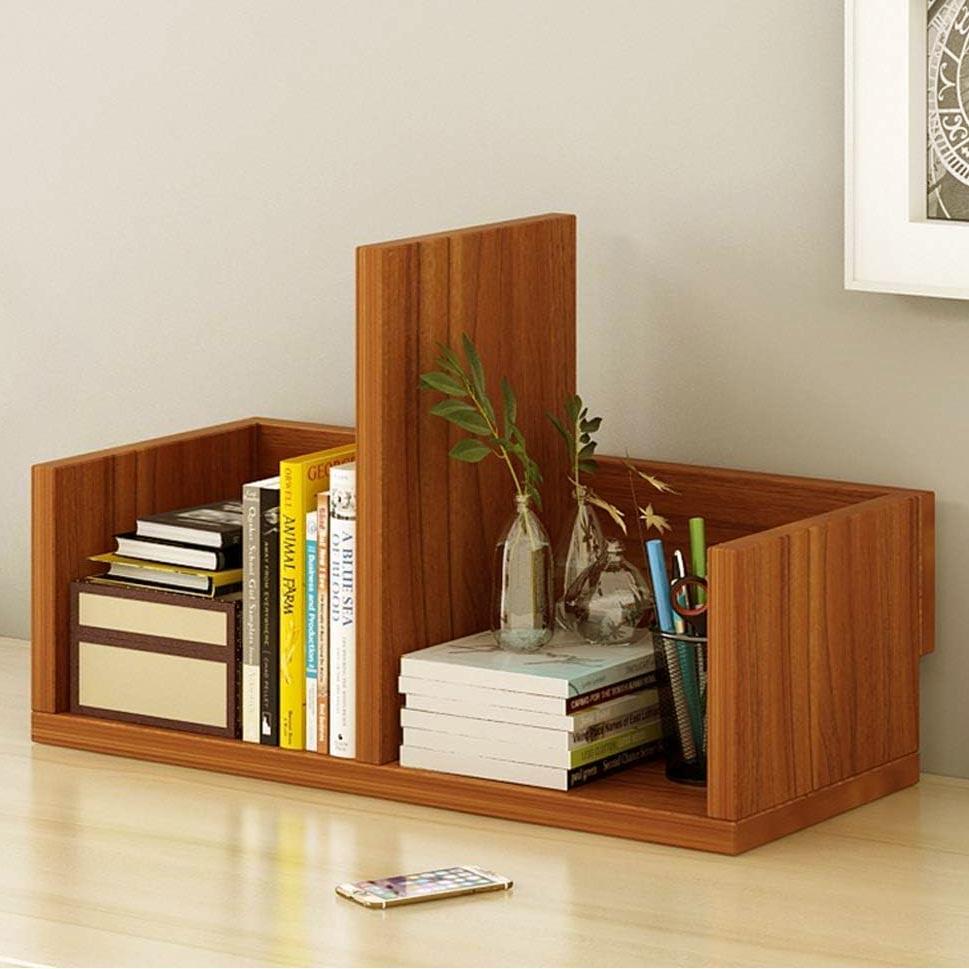 Полка книжная настольная из дерева Торио Охра (КПА-015704)