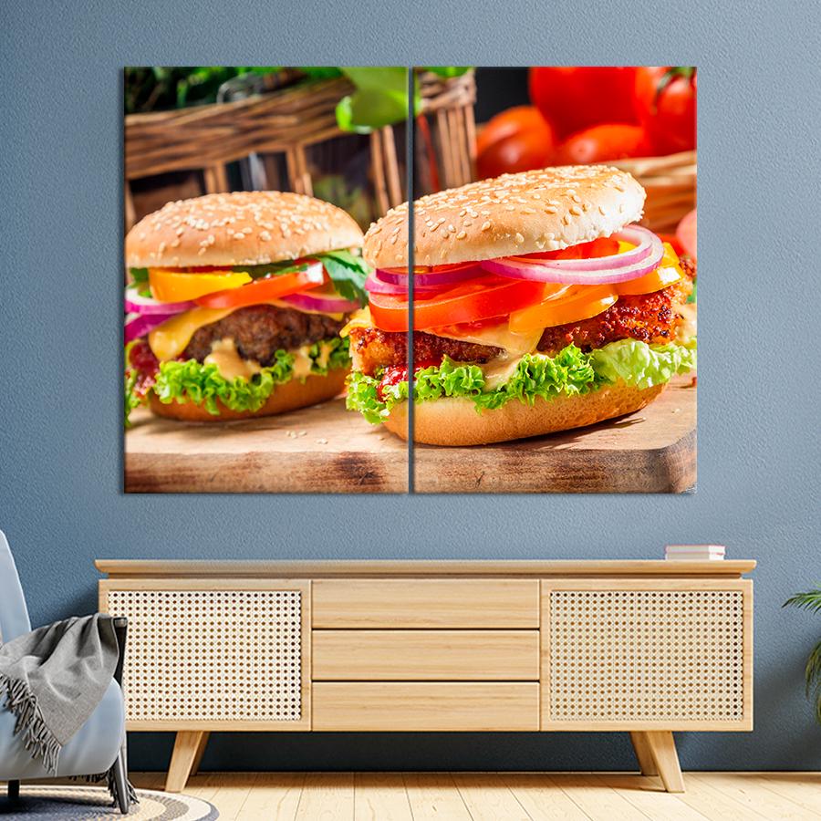 Настенний декор Чизбургеры из сладким перцем 71x51 см (A430-2)