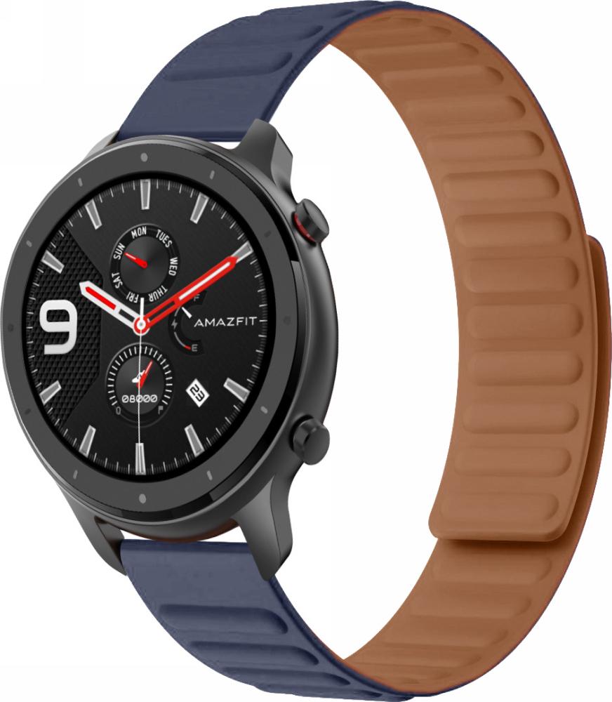 Ремешок Magneter для Amazfit GTR 47 мм Dark Blue (26641-5D) Ремешок Magneter для Amazfit GTR 47 мм Dark Blue (26641-5D)