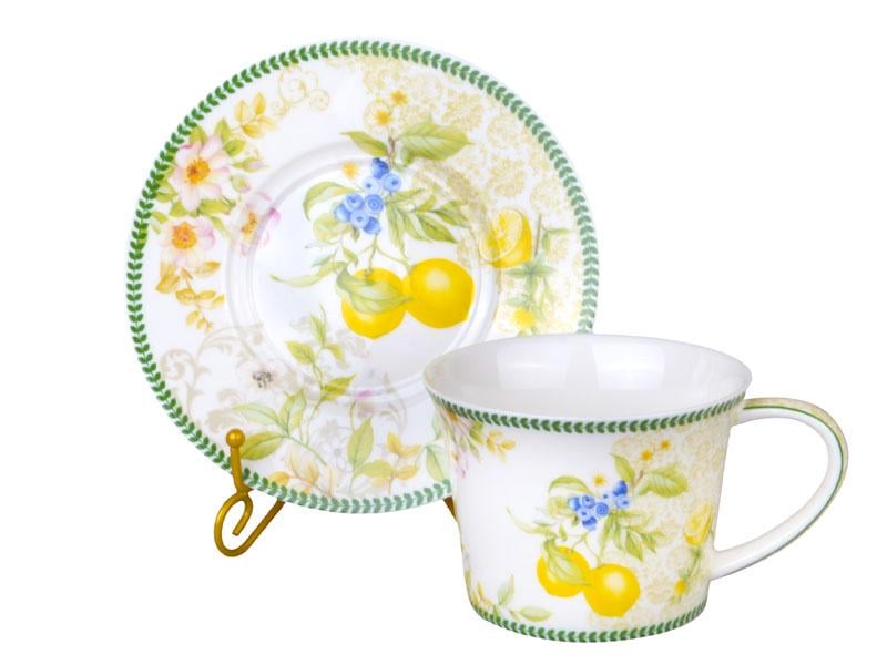 Чайний сервіз Lefard Лимон 924-372 на 6 персон Білий
