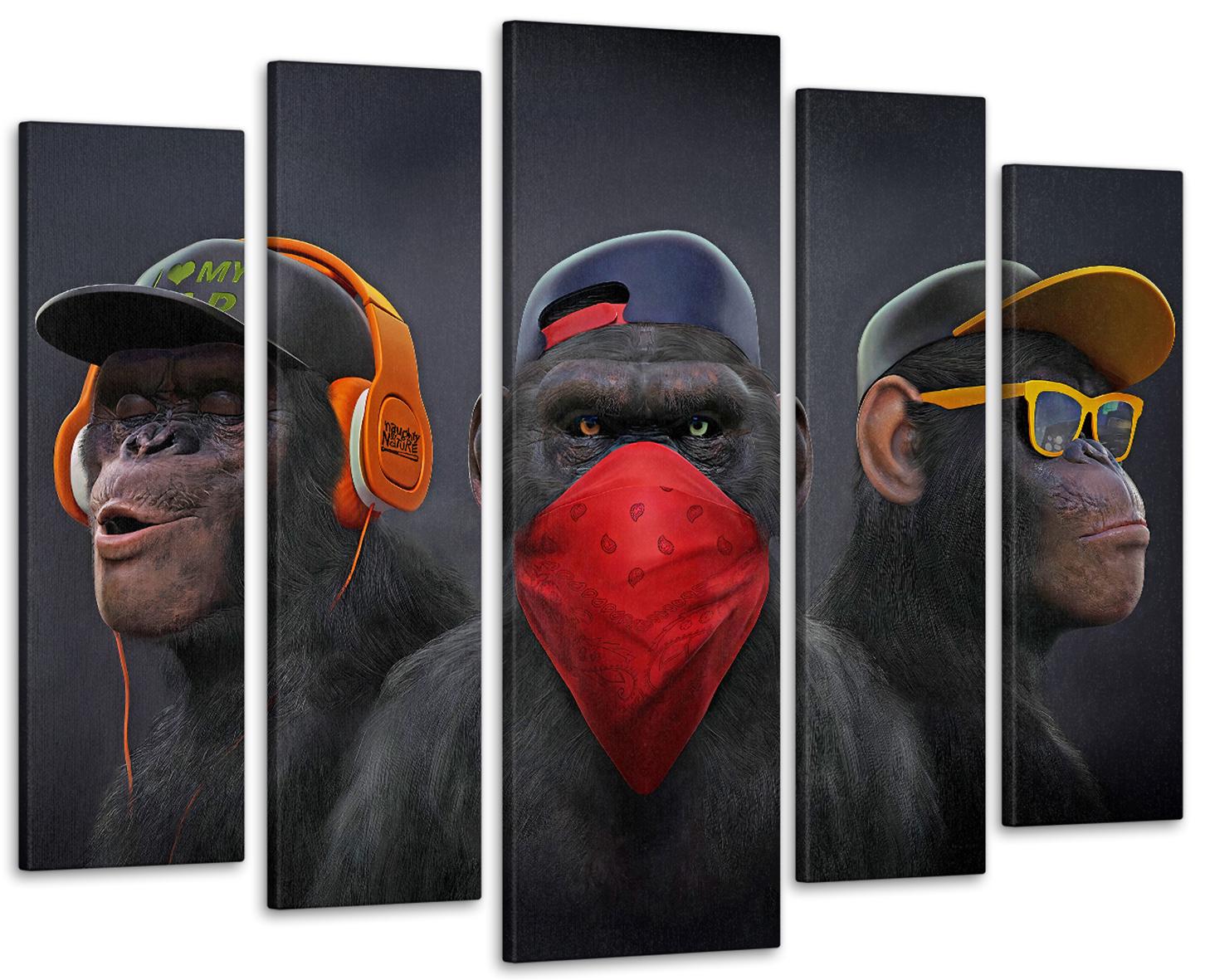 Картина модульна Мавпи 110х160 см (Art-480_5)