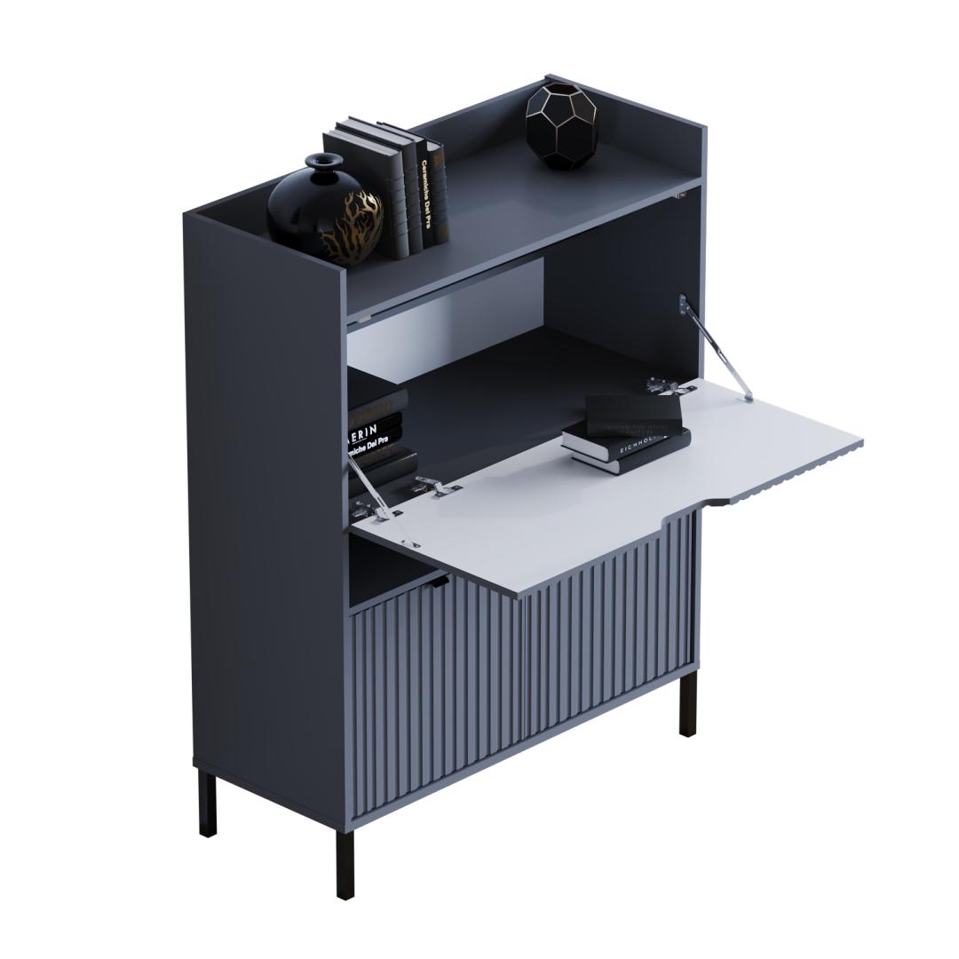 Комод-Стол трансформер Флорида W-4 МДФ 100/103/42 см Антрацит/Асфальт (01505) - фото 3