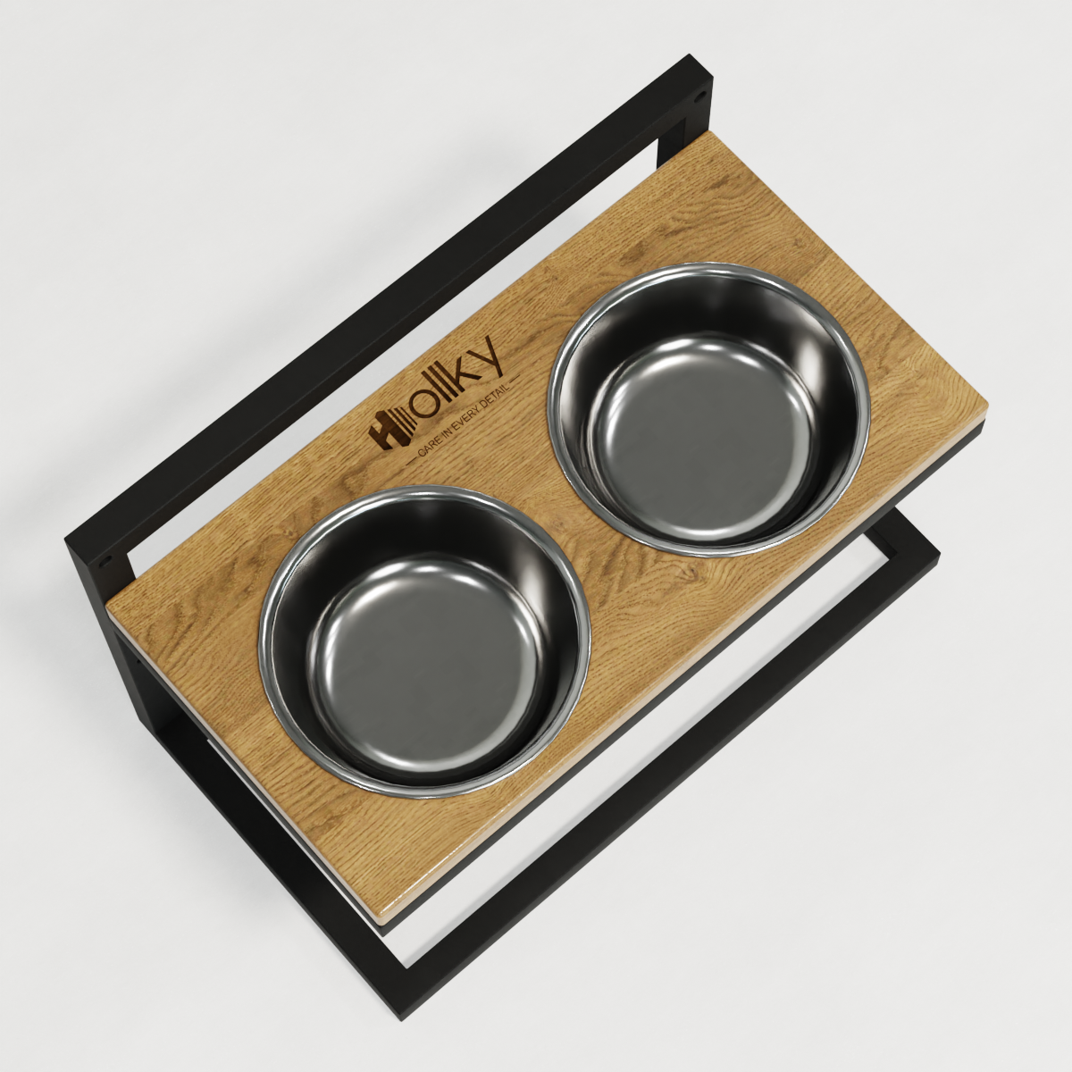 Миски на регулируемой подставке для средних собак Hollky Flex M 2х0,85 л (FM-422530-BLNH) - фото 8