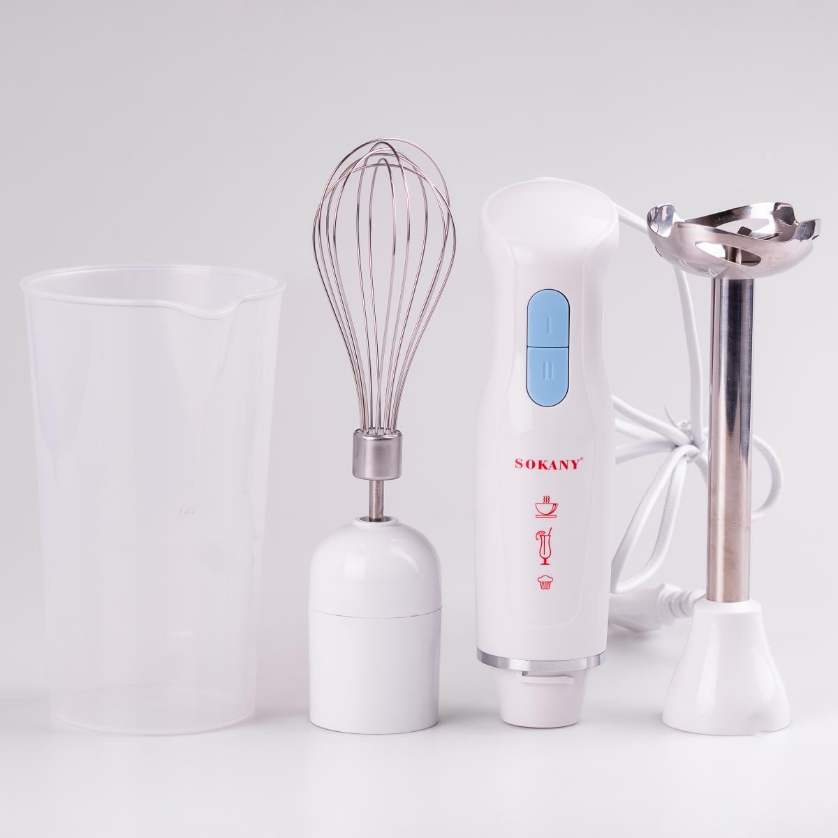 Блендер погружной Sokany SK-778-3 3в1 Белый (SK7783)