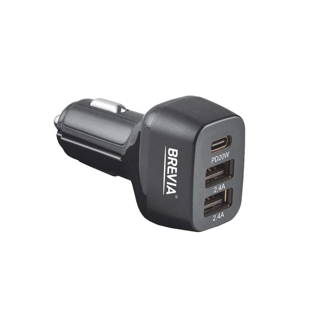 Зарядное устройство автомобильное Brevia ePower TriDrive 44W 1xUSB-C+2xUSB-A Черный (46044DUCB)