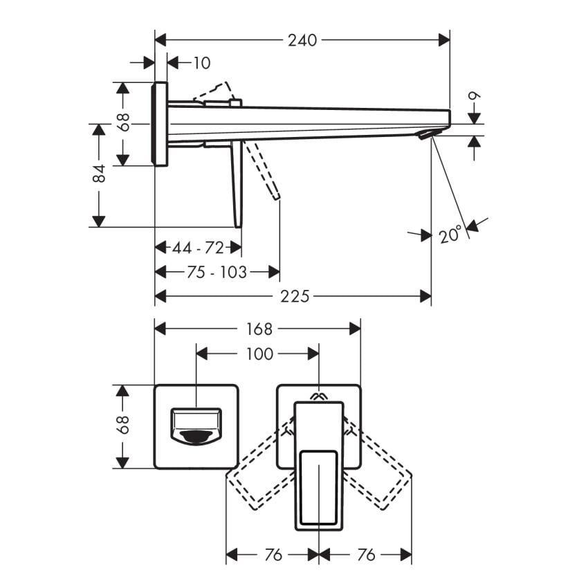 Смеситель для умывальника Hansgrohe Metropol 74526000 (7756419) - фото 2