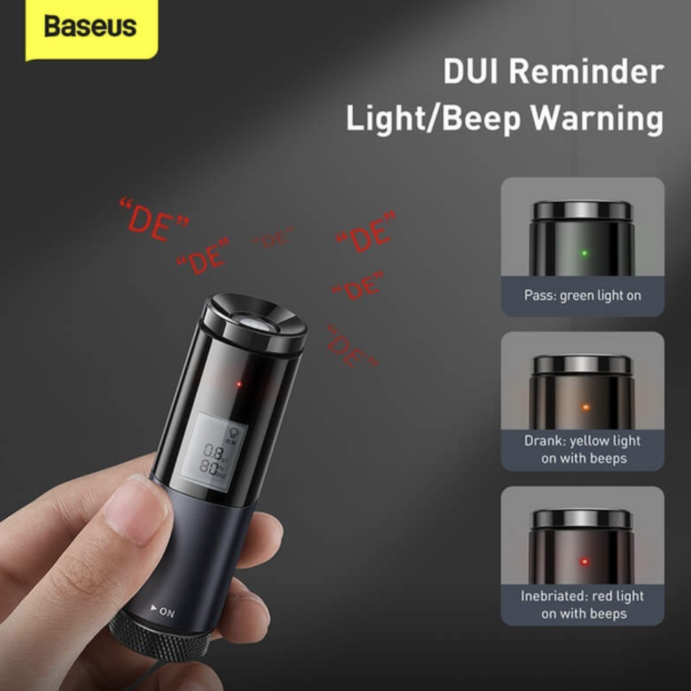 Алкогольный тестер автоматический Baseus Digital Alcohol Tester со светодиодным дисплеем (CRCX-01) - фото 4