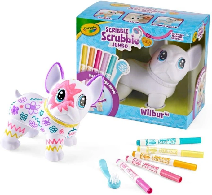 Набір для творчості Крайола Бульдог Crayola Scribble Scrubbie Jumbo Pet Wilbur (74 0222) - фото 8