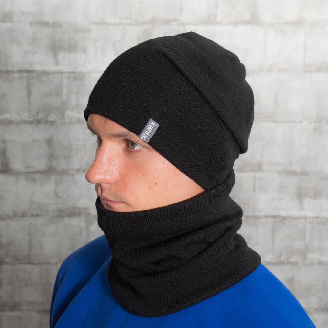 Вязаная шапка на флисе со снудом КАНТА MOD 4 унисекс 50-60 Черный (OC-105) Вязаная шапка на флисе со снудом КАНТА MOD 4 унисекс 50-60 Черный (OC-105)