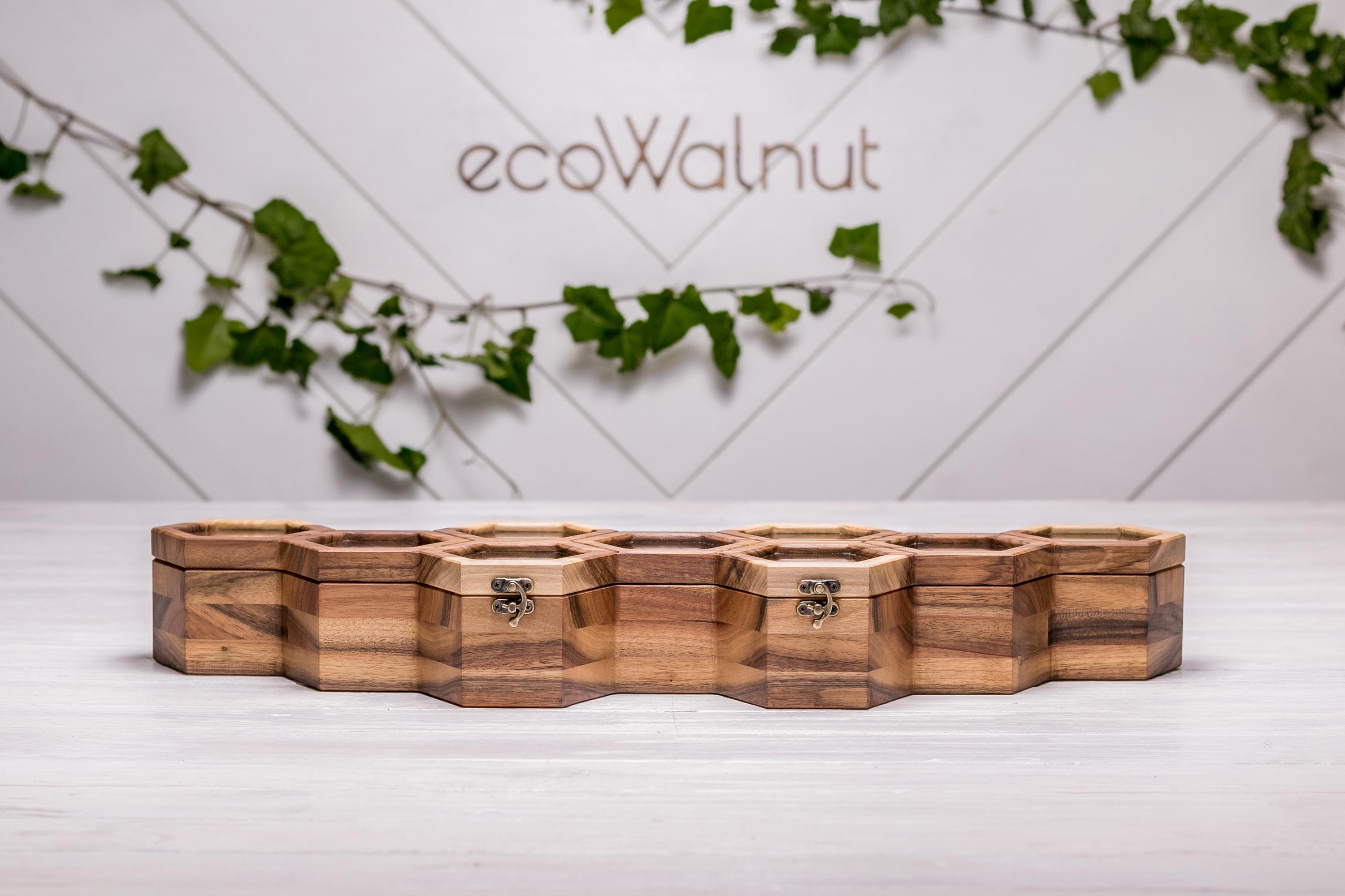 Коробочка подставка EcoWalnut для 9 часов с лого на подарок (EB-16.9.1) - фото 8