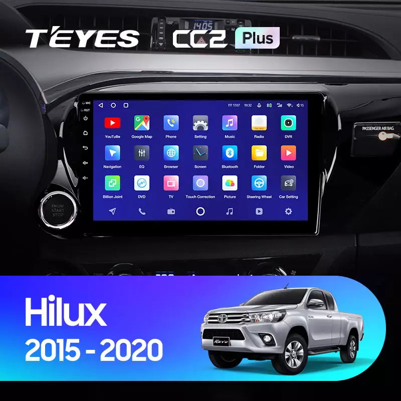 Автомагнітола штатна Teyes CC2 Plus для Toyota Hilux Pick Up AN120 2015-2020 Android CC2 PLUS 4+64G Wi-Fi+4G (1652133712) - фото 3