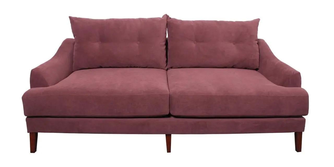 Диван нераскладной ортопедический Шик Галичина Эден дерево/текстиль Бордовый