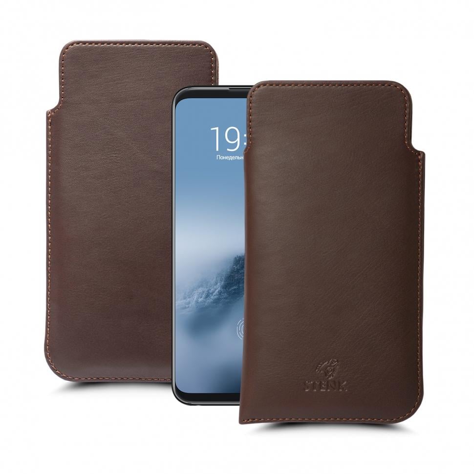 Футляр Stenk Elegance для Meizu 16th Plus Коричневый (62449)