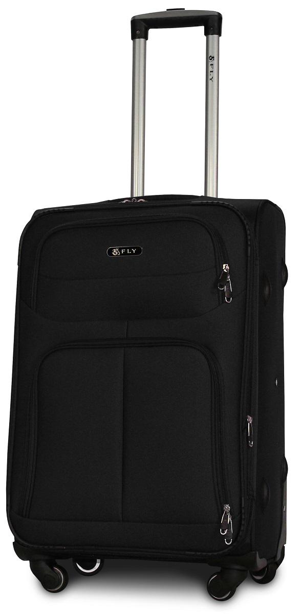 Чемодан тканевый FLY 8279 средний 4 колеса Черный (Ft00036)