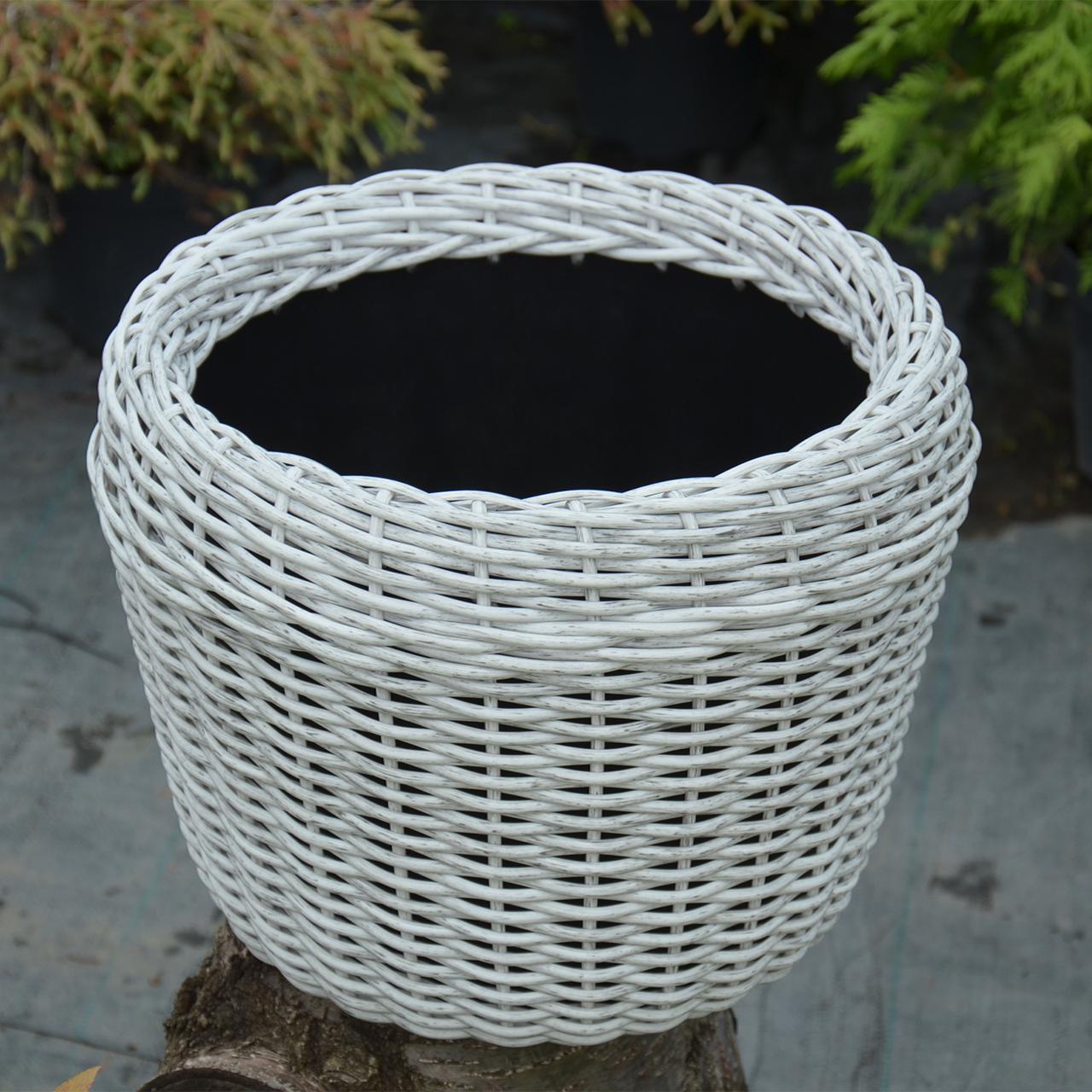 Кашпо для рослин з штучного ротангу 16 л Біла береза (11717416) - фото 2 Кашпо для рослин з штучного ротангу 16 л Біла береза (11717416) - фото 2