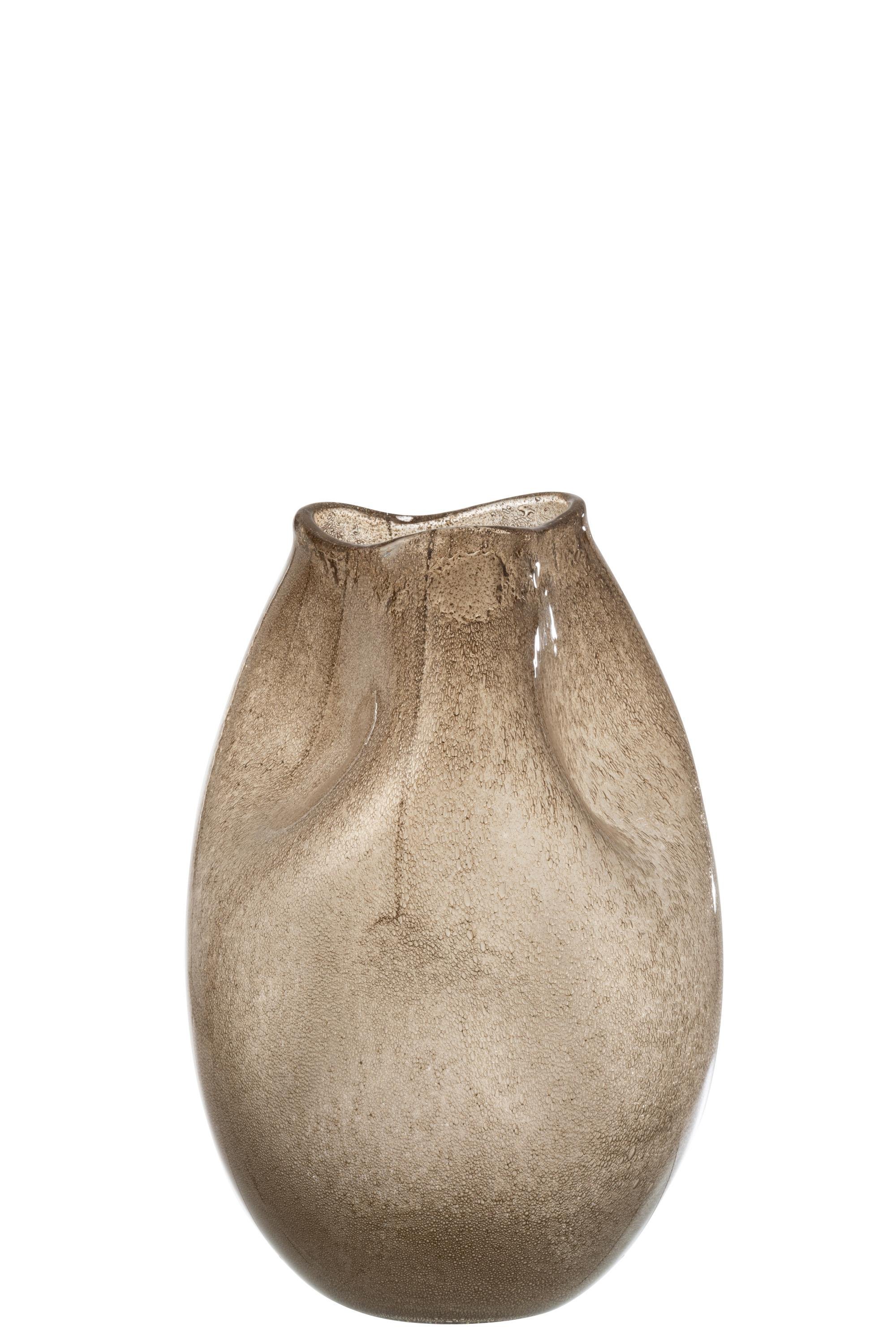 Ваза стеклянная J-LINE фигурная 37 см Коричневый Ваза стеклянная J-LINE фигурная 37 см Коричневый