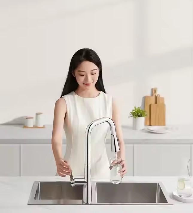 Смеситель для кухни MiJia pull-out kitchen faucet S1 с выдвижной лейкой - фото 3