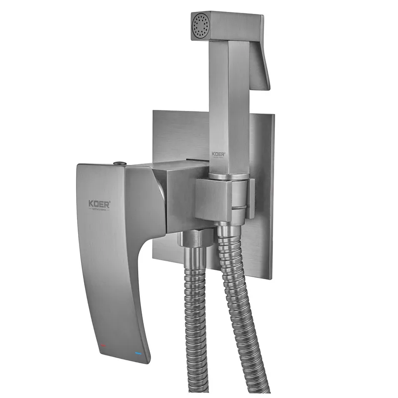 Смеситель для гигиенического душа Koer KB-23007-07 Графит (KR5163)